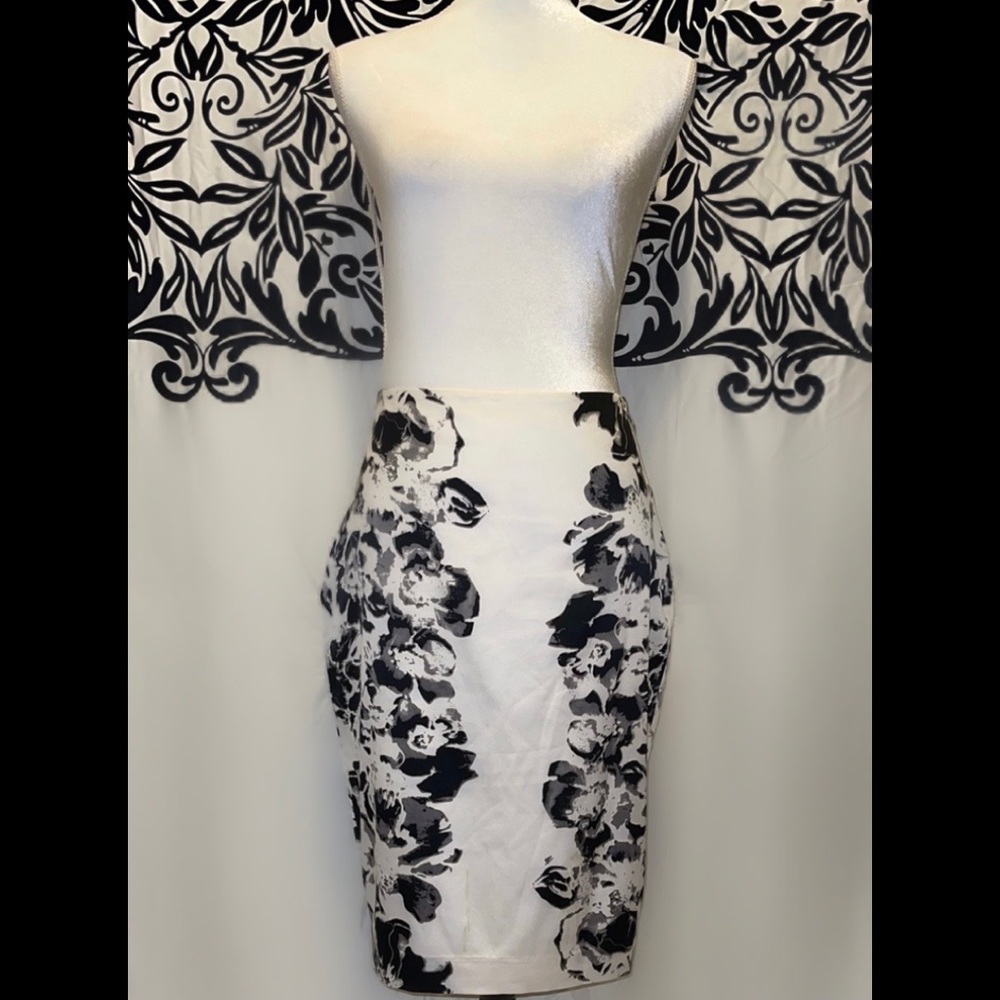 Black white and grey dressy pencil skirt